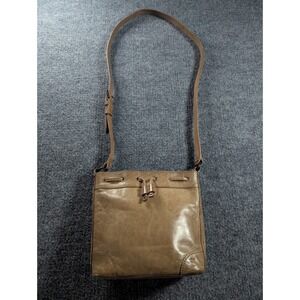 Frye Melissa Italian Leather Drawstring Bucket Crossbody Bag Beige